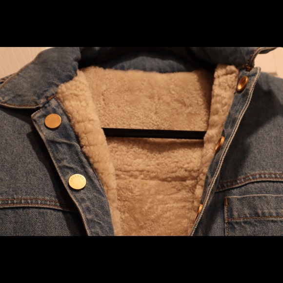 GRLFRND Reversible Cropped Fur Denim Jacket - Picture 3 of 8